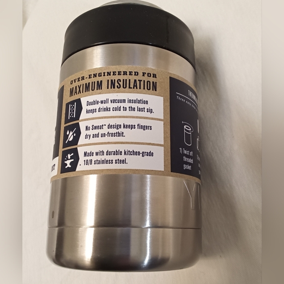 YETI Colster Stainless Steel No Sweat Design Keeps drinks cold for hours - Picture 2 of 8